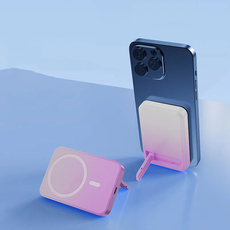 Portable Magnetic Phone Power Bank with Stand