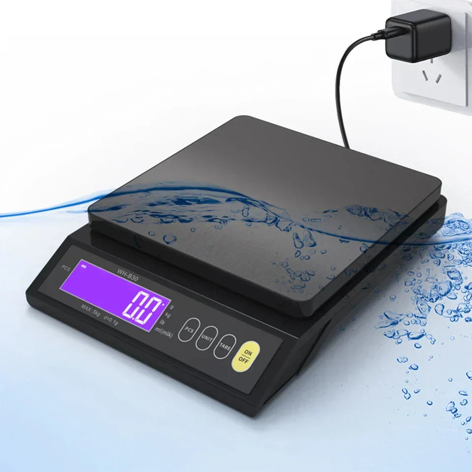 Accurate Digital Kitchen Scale, Waterproof Stainless Steel