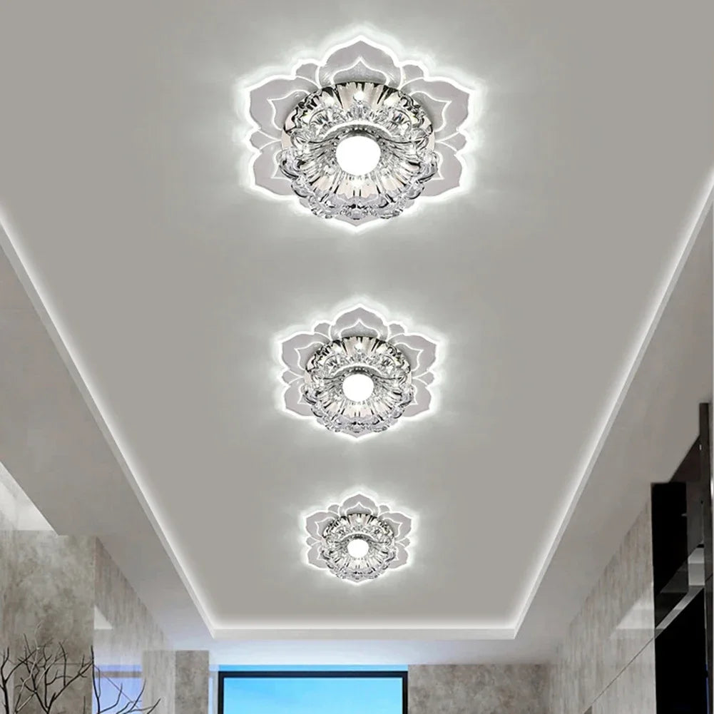 Elegant LED Crystal Chandelier Ceiling Light