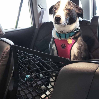 Car Safety Net with Pet Storage Compartment