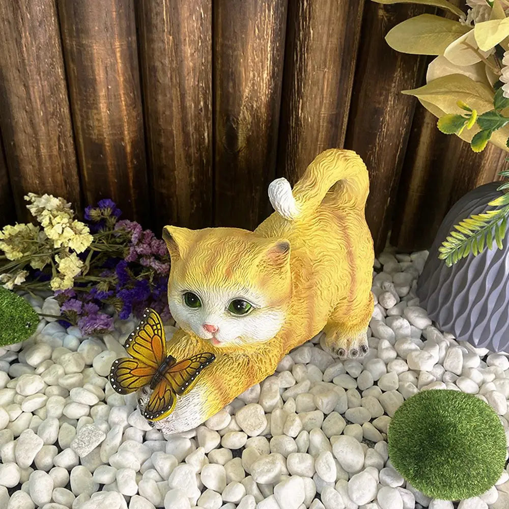 Colorful Cat Figurine Table Lamp
