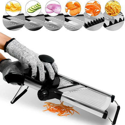 Easy Vegetable Slicer with Adjustable Stainless Steel Blade - Cofik