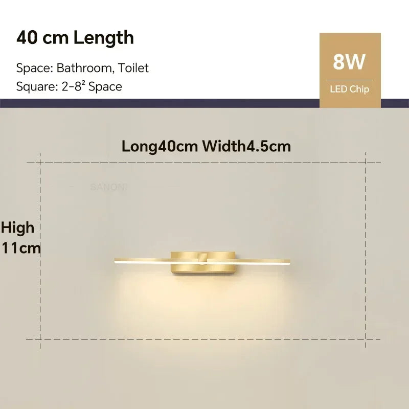 Contemporary LED Bathroom Sconce