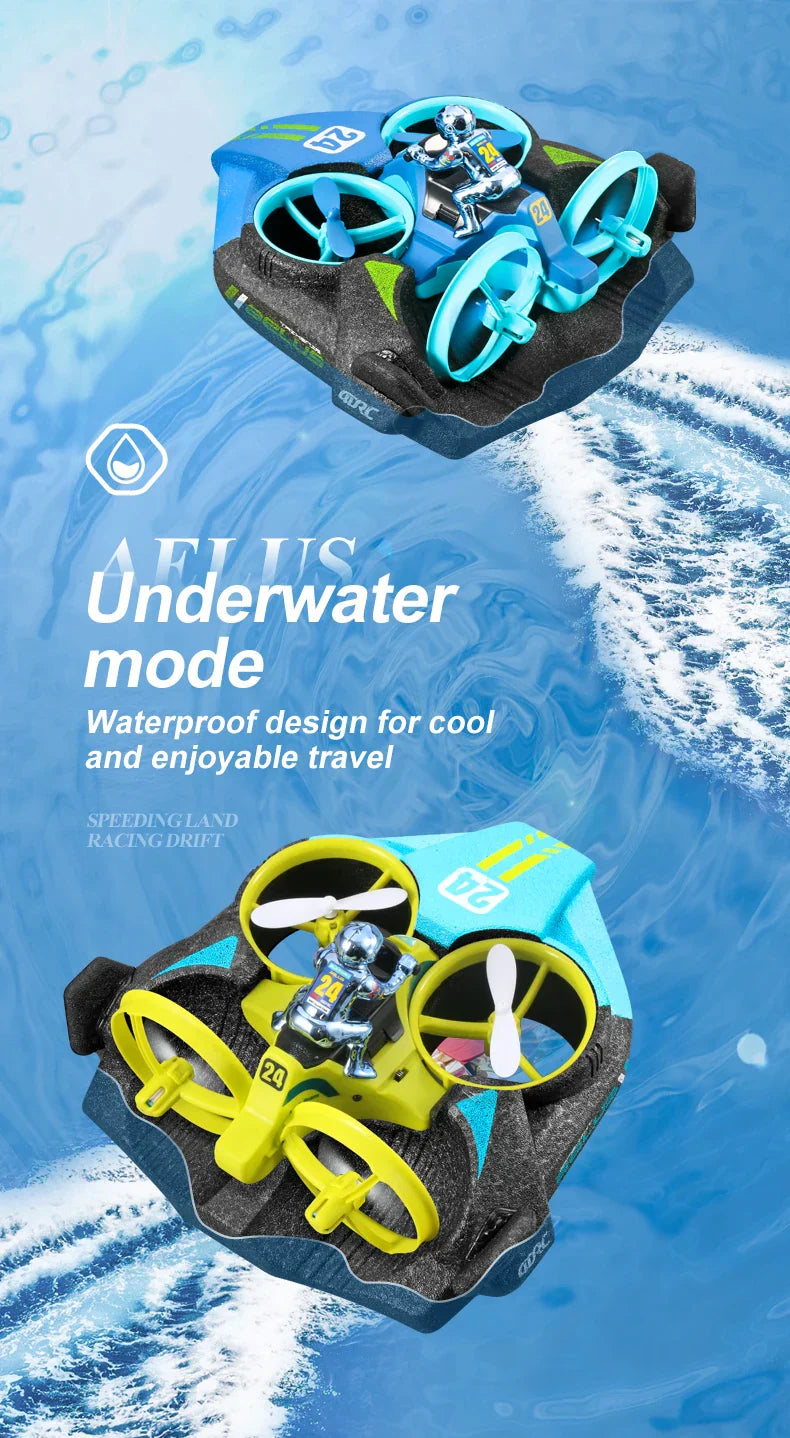 Remote Control 3 in 1 Amphibious Car Boat Toy