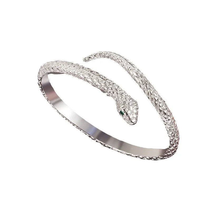 Flexible Snake Style Open Cuff Bracelet