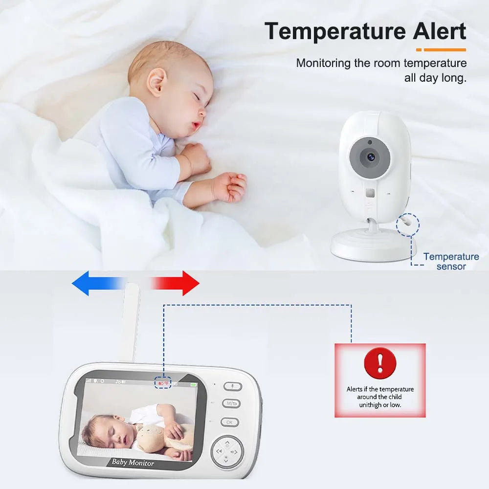 Baby Video Monitor with Night Vision and Two-Way Talk