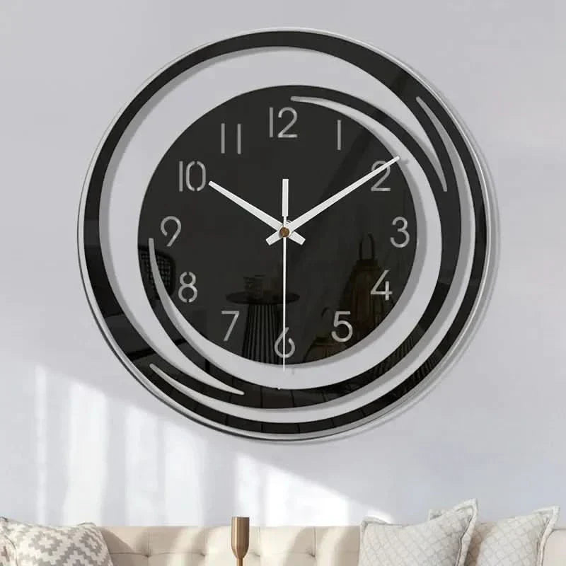 Simple Black Wall Clock – Minimalist Home Decor - Cofik