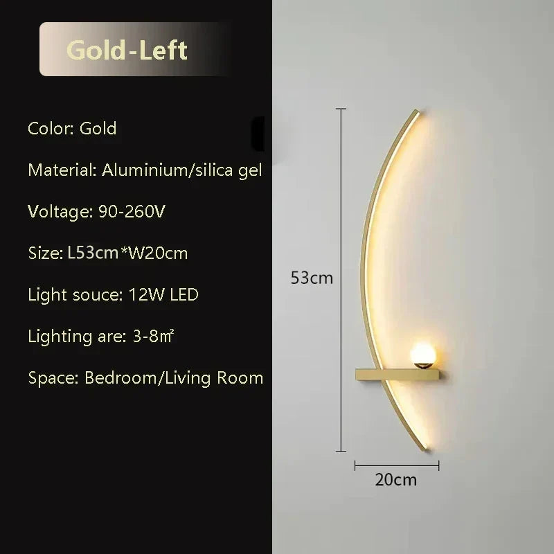Slim LED Strip Light - 53cm Adjustable Dimming Wall Lamp