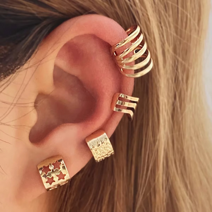 Luxury Gold Tone Clip On Earrings for Women