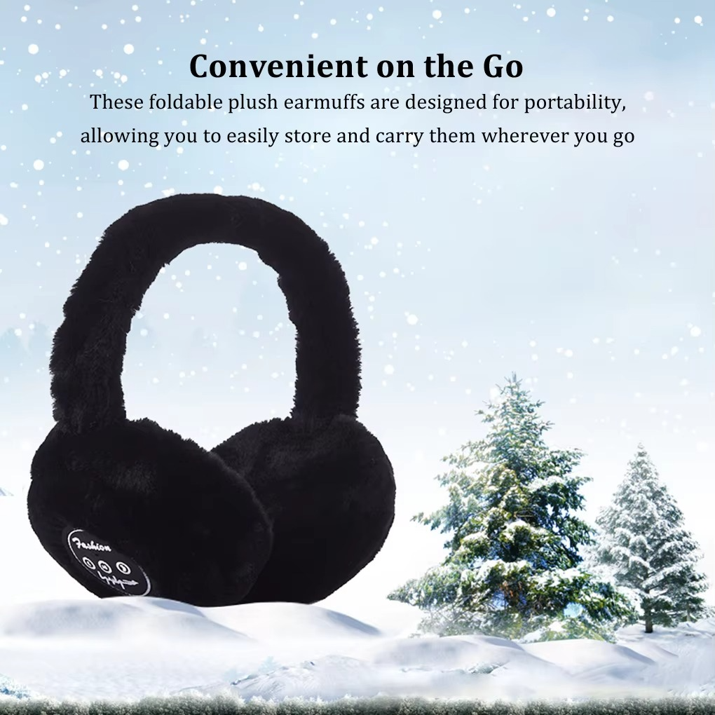 Soft Wireless Earbuds with Bluetooth and Fuzzy Ear Covers