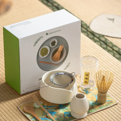 Delicate Green Tea Ceramic 4-Piece Gift Set