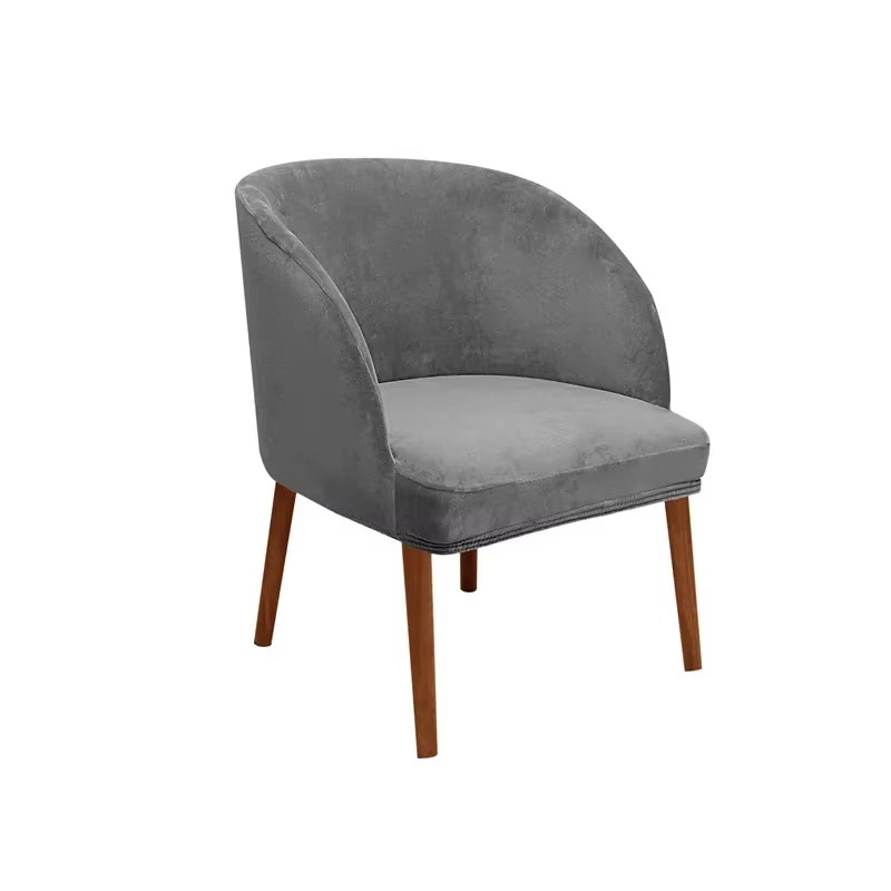 Stretchy Velvet Chair Cover for Round Arm Chairs