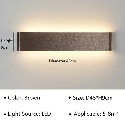 Contemporary LED Wall Light with Soft Warm Glow