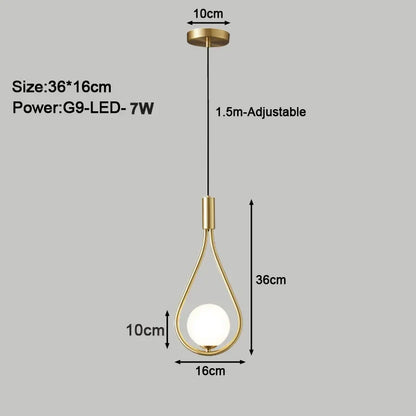 Simple Glass Globe Pendant Lighting Fixture