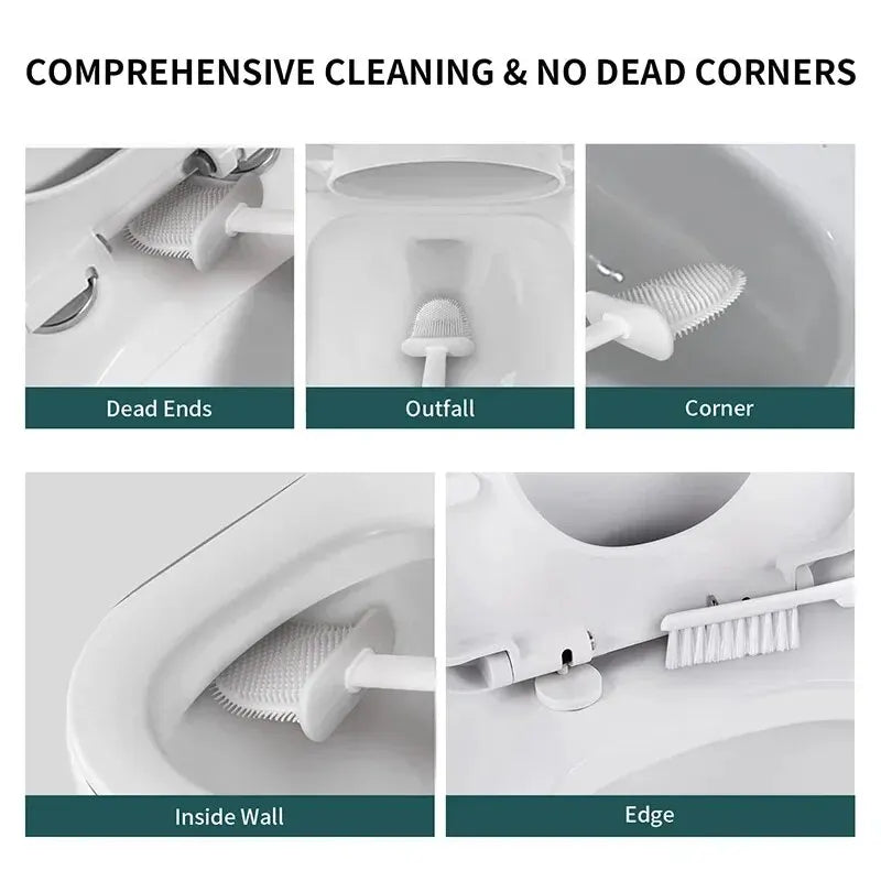 Bathroom Cleaning Brush Set with Holder
