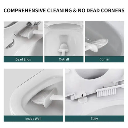 Bathroom Cleaning Brush Set with Holder