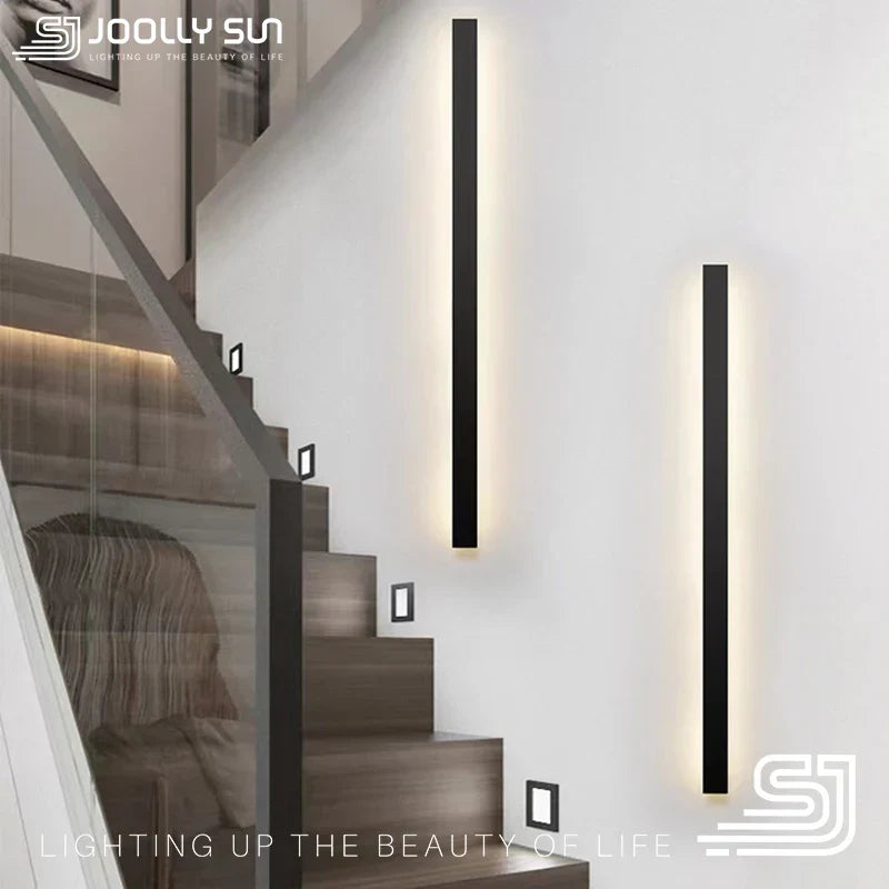 Bright LED Outdoor Wall Light: Long Slim Sconce