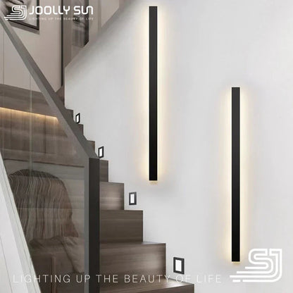 Bright LED Outdoor Wall Light: Long Slim Sconce