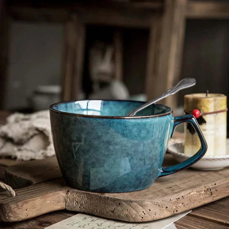Large 650ml Ceramic Coffee Cup - High Quality