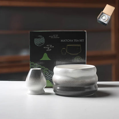 Traditional Green Tea Ceramic Bowl Set 550ml