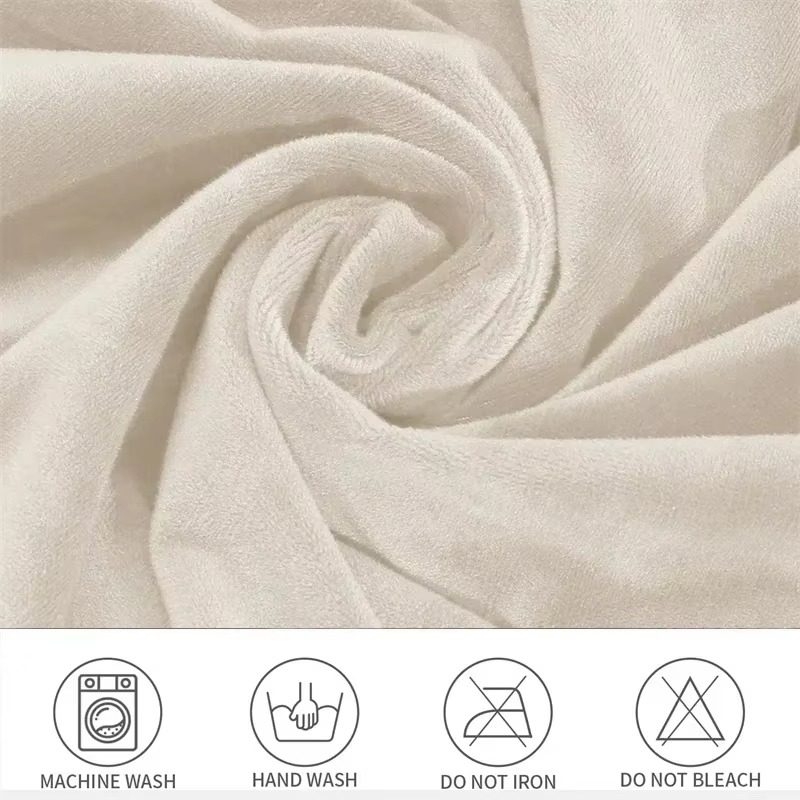 Stretchy Velvet Chair Cover for Round Arm Chairs