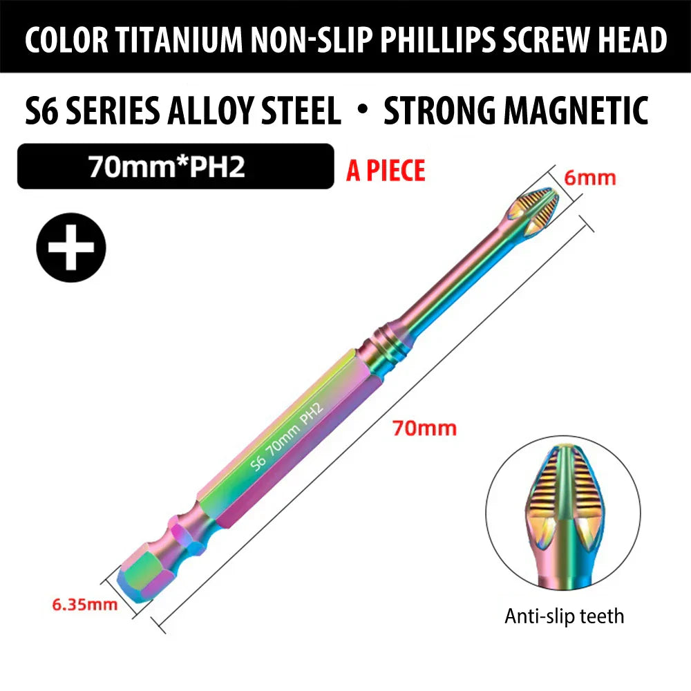 Strong Titanium Magnetic Screwdriver Bit
