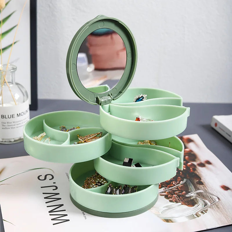 Spinning Stackable Jewelry Display Case