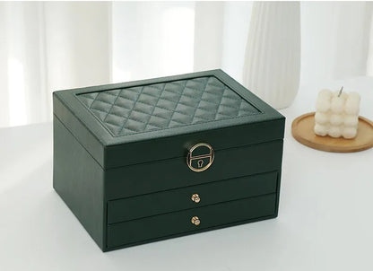 Secure Stackable Leather Jewellery Storage Box