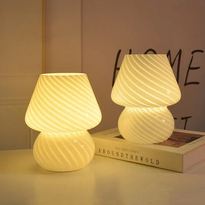Colorful Glass Mushroom Table Lamp - Cofik