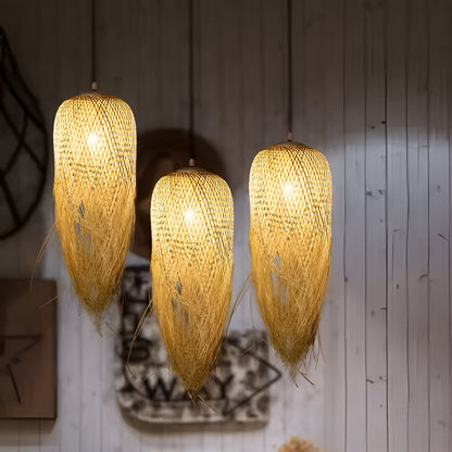 Natural Bamboo Pendant Light