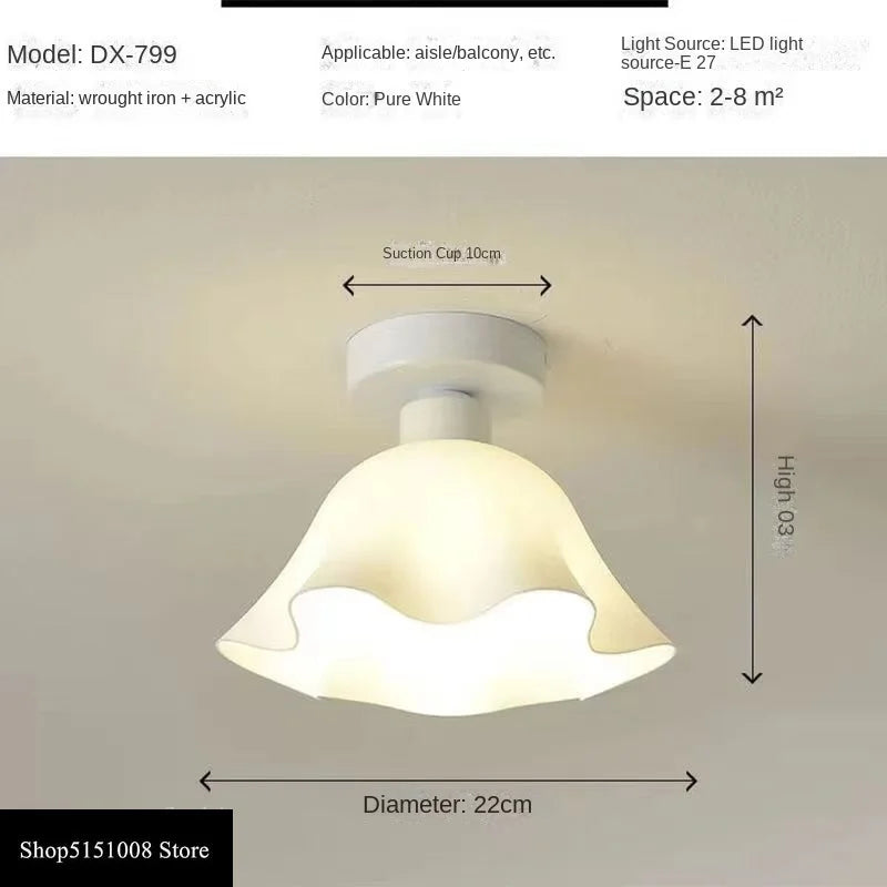 Modern Glass LED Hallway Ceiling Light Fixture