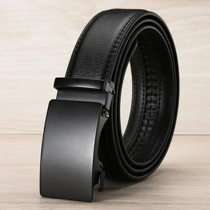 Men's Genuine Leather Belt - Auto Buckle, High Quality - Cofik