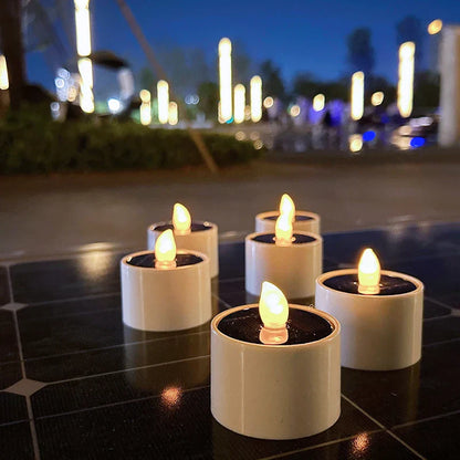 Outdoor Solar LED Candles with Flickering Light
