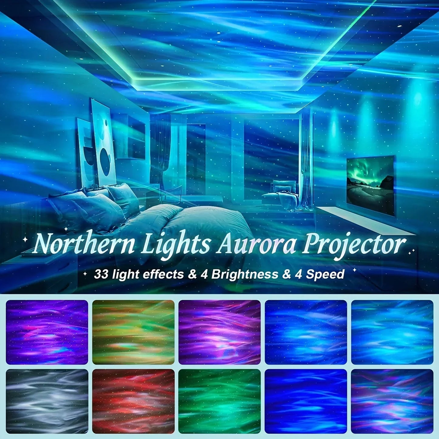 Colorful USB Star Night Light Projector