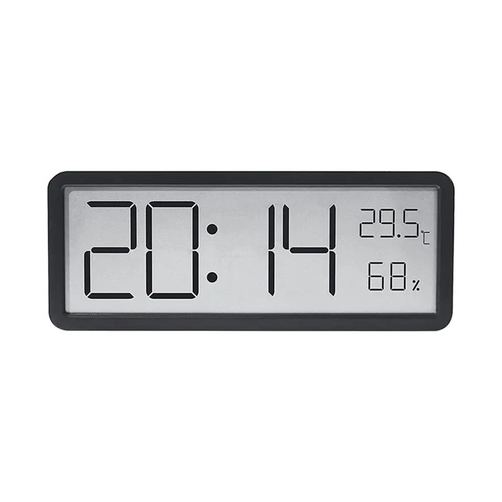 Big LED Wall Clock with Temp and Humidity Display