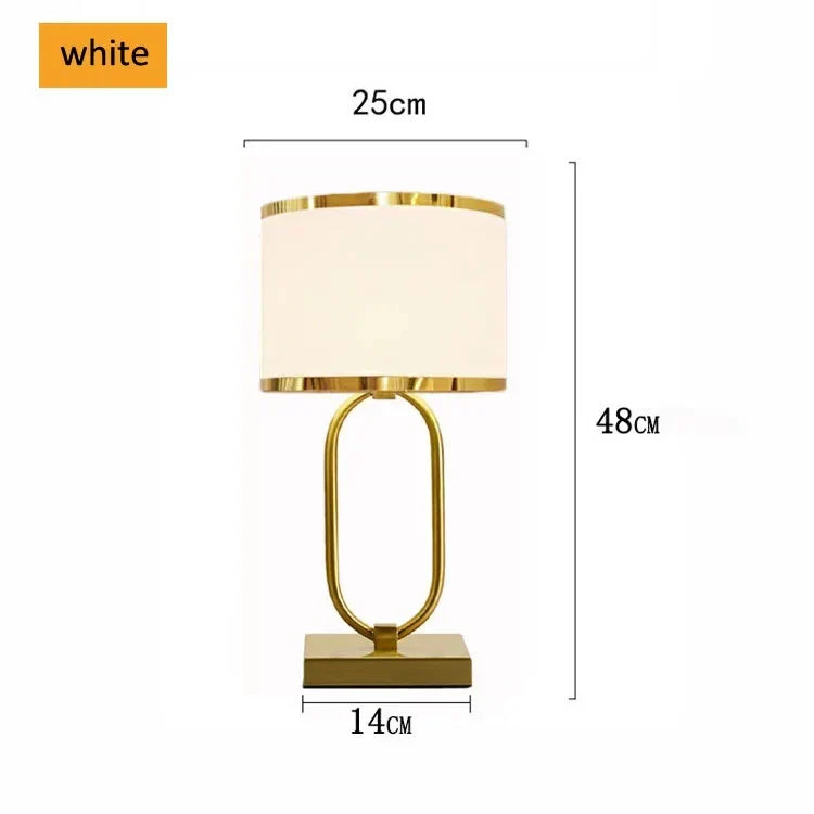 Classic Metal and Fabric Table Light