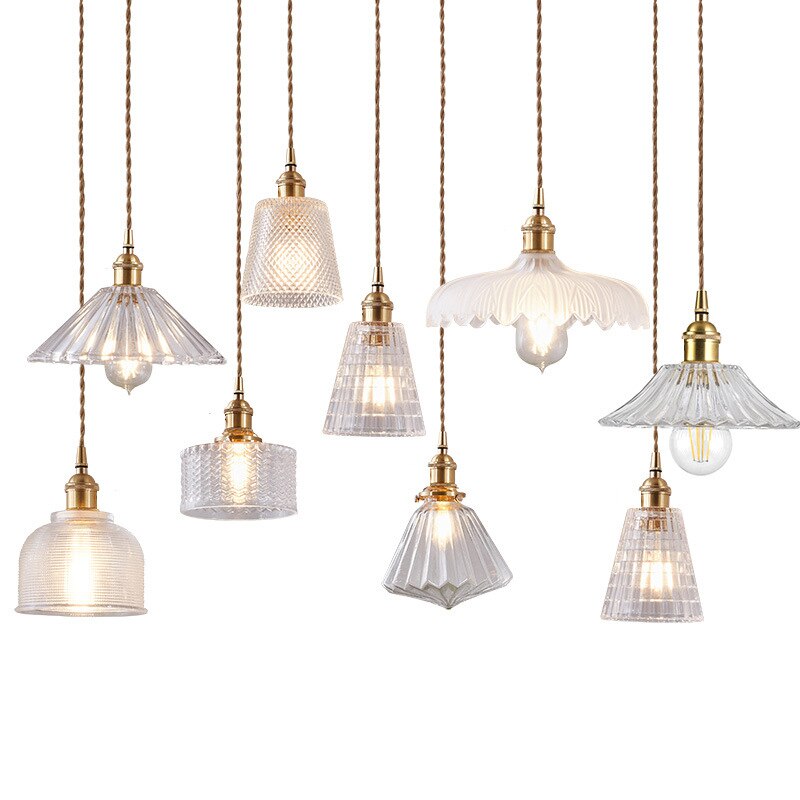 Clear Glass Drop Pendant Light