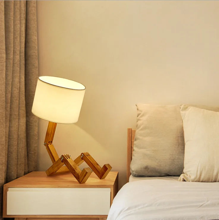 Fun Wooden Desk Lamp