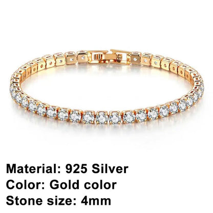 Trendy Sterling Silver Tennis Bracelet