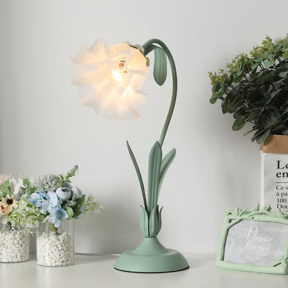 Pretty Floral Scandinavian Desk Lamp
