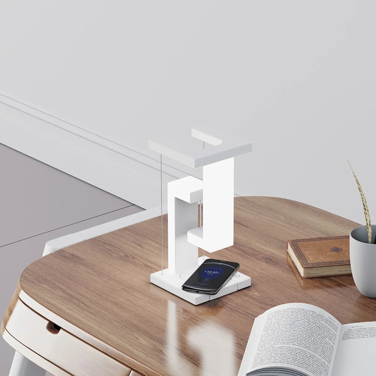 Floating LED Wireless Charging Table Lamp