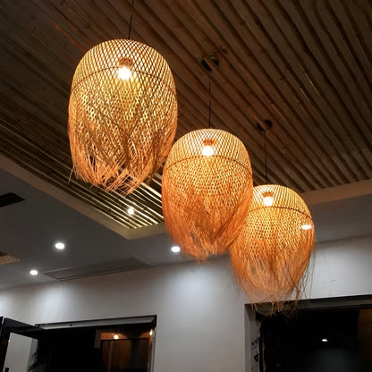 Natural Bamboo Pendant Light