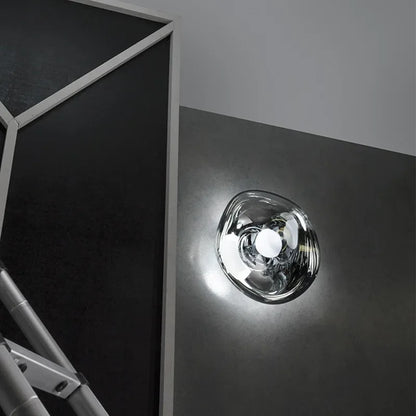 Contemporary Melted Glass Wall Light in Nordic Design