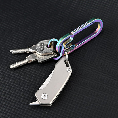 Durable Titanium Alloy Pocket Knife Keychain