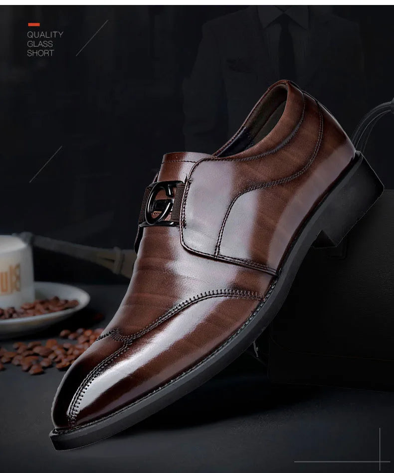 Classic Mens Leather Oxford Dress Shoes