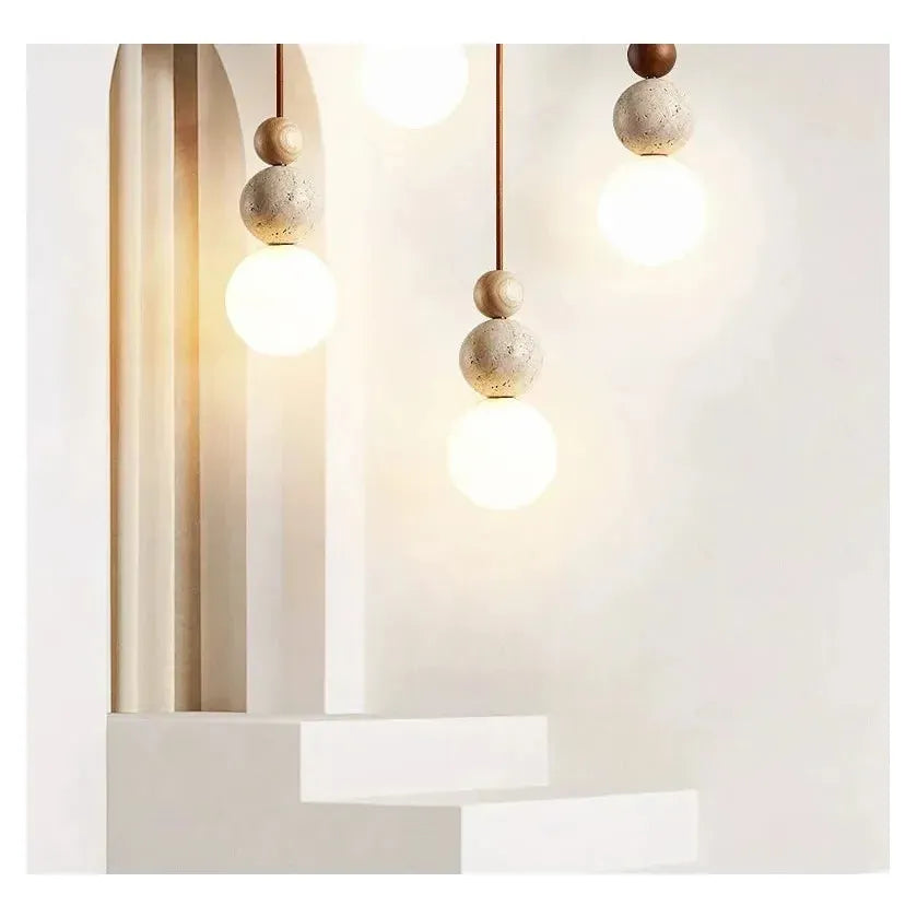 Natural Stone Pendant Light Fixture