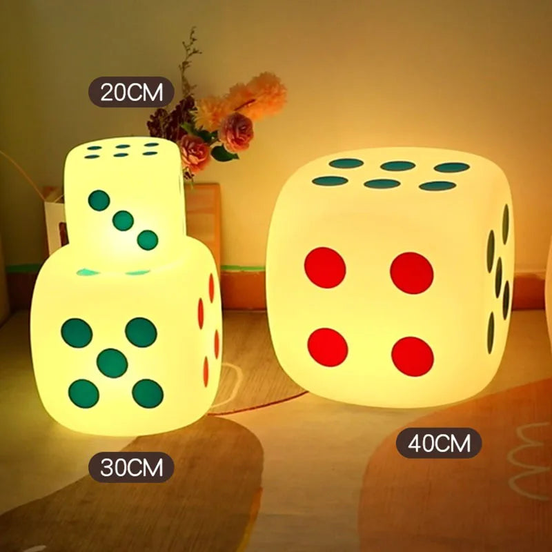 Tall Dice Style Floor Table Lamp