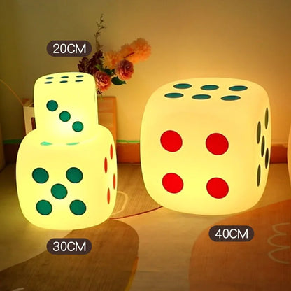 Tall Dice Style Floor Table Lamp