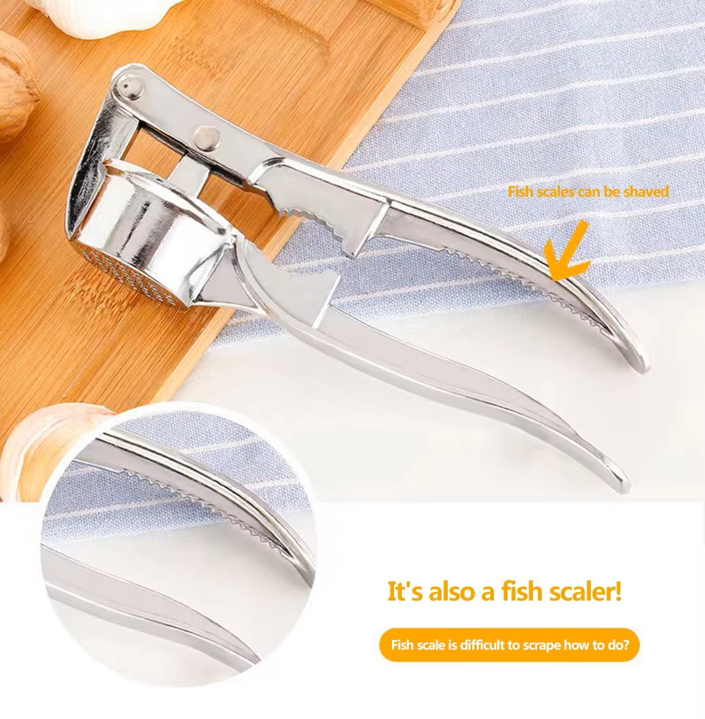Heavy Duty Stainless Steel Garlic Crusher