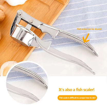 Heavy Duty Stainless Steel Garlic Crusher